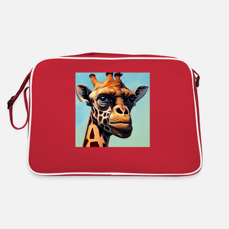 Giraffe mit Affengesicht Retro Tasche