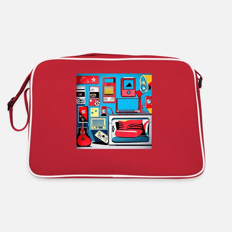 80er Style Retro Zimmer Retro Tasche
