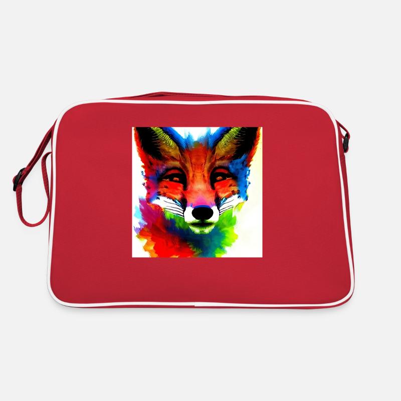 A colourful Fox, water colours Retro Bag