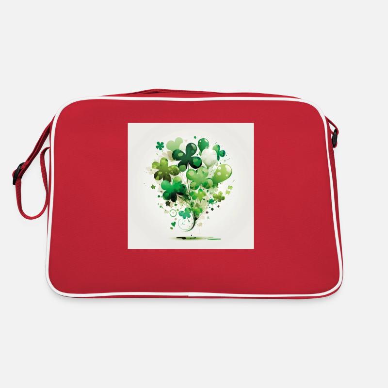 Composition ballons trèfles - Sac Retro - rouge/blanc