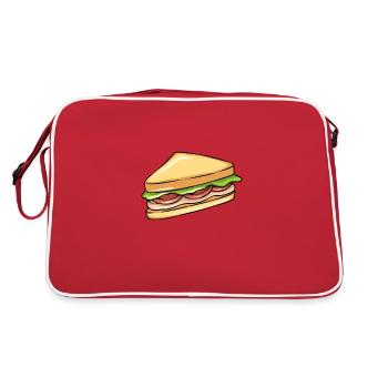 Sandwich - Retro Tasche - Rot/Weiß - Hinten