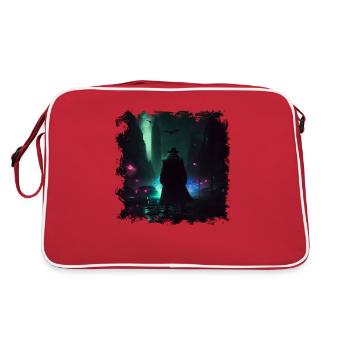 Neon light in the city and a protector of the world - Retro Bag - red/white - Back