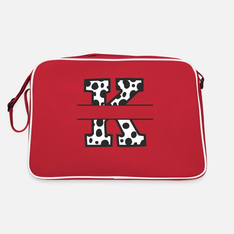 Letter K custom cow pattern Retro Bag
