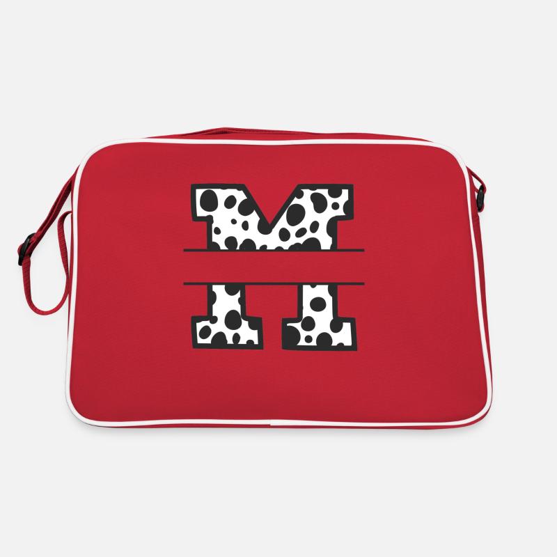 letter m custom cow pattern Retro Bag