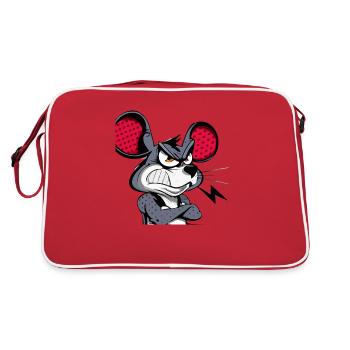 Kok die mürrische Ratte - Retro Tasche - Rot/Weiß - Hinten