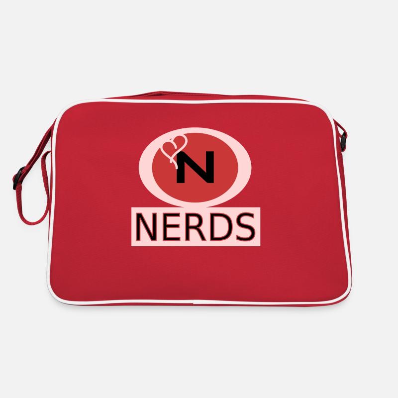 Nerds de l’amour - Sac Retro - rouge/blanc