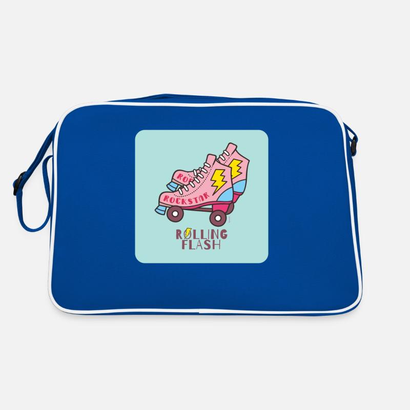 Rollender Blitz Retro Tasche