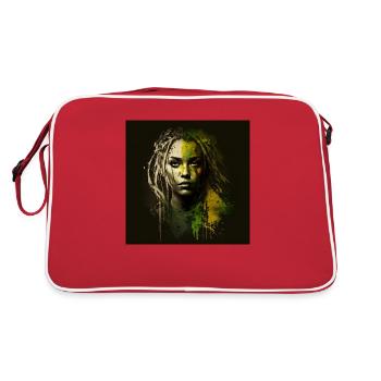 Visage femme dreadlocks n°11 - Sac Retro - rouge/blanc - Dos