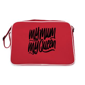 My Mum My Queen - Retro Tasche - Rot/Weiß - Hinten