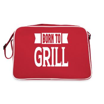 Né pour griller - Sac Retro - rouge/blanc - Dos
