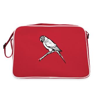Budgerigar Bird propriétaire Cockatiel Bird - Sac Retro - rouge/blanc - Dos