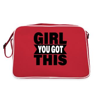 Girl you got this - Retro Tasche - Rot/Weiß - Hinten