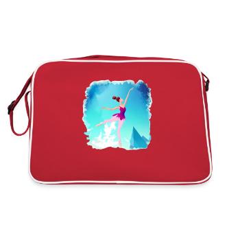 Ballet Dancer Ballerina Dance Class Gift Dance - Retro Bag - red/white - Back