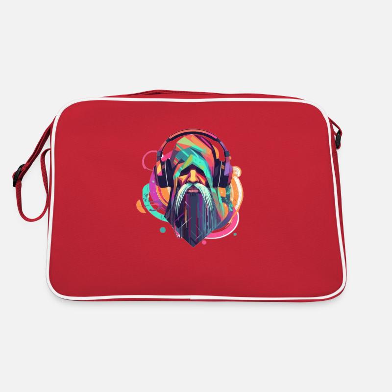 Colorful wizard - Retro Bag - red/white