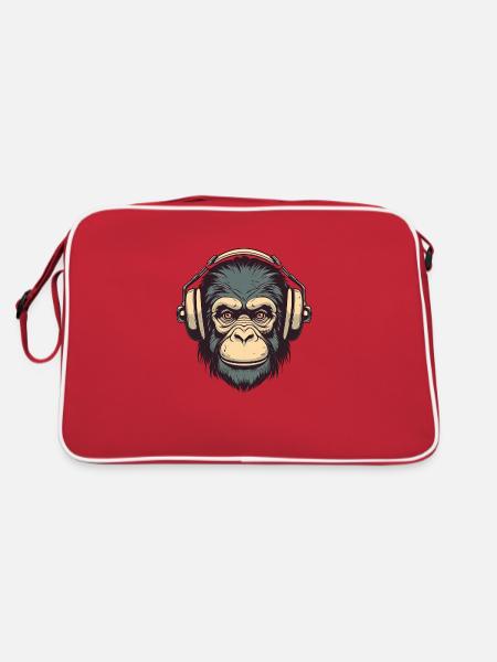 Funky Bloody Monkey - Retro Bag - red/white - Back