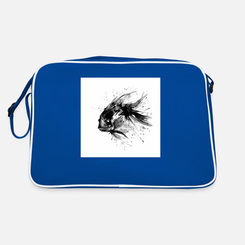 Poisson doux nageant dans la mer - illustration Sac Retro