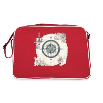 Old nautical chart - Retro Bag - red/white - Back