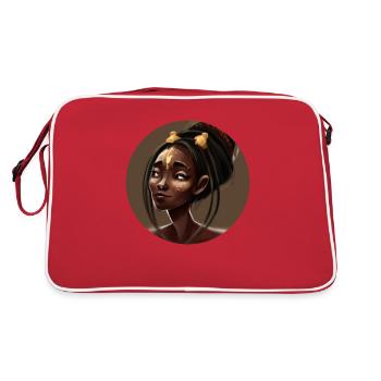 Prinzessin - Retro Tasche - Rot/Weiß - Hinten