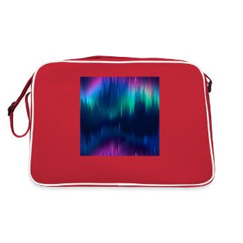 Celestial Aurora: Northern Lights Collection - Retro Bag - red/white - Back