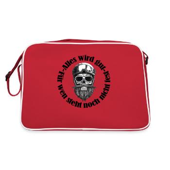 Alles wird gut - Retro Tasche - Rot/Weiß - Hinten
