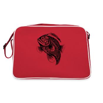 Pêche au poisson Pêche en mer - Sac Retro - rouge/blanc - Dos