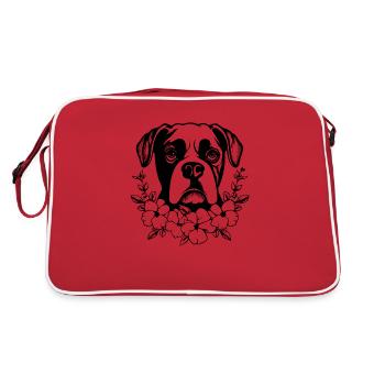 Races de chiens boxers - Sac Retro - rouge/blanc - Dos