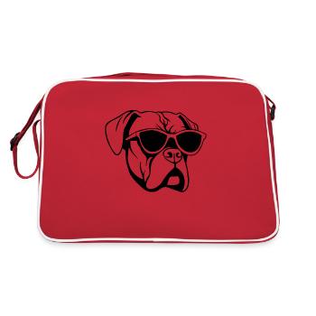 Races de chiens boxers - Sac Retro - rouge/blanc - Dos