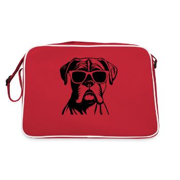 Races de chiens boxers - Sac Retro - rouge/blanc - Dos