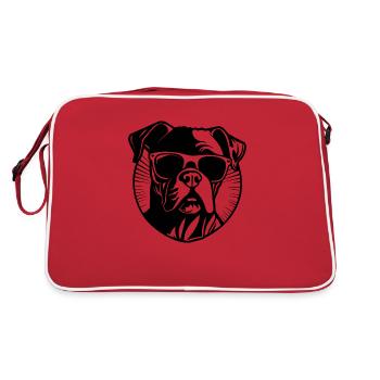 Races de chiens boxers - Sac Retro - rouge/blanc - Dos