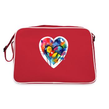Cœur d’amour - Sac Retro - rouge/blanc - Dos