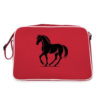 Horse Horse Head Pony - Retro Bag - red/white - Back