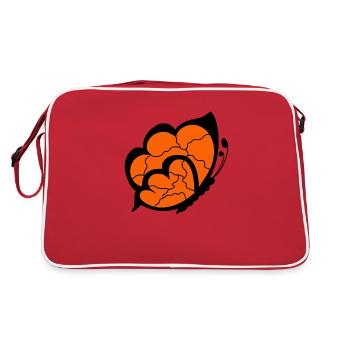 Muster - Retro Tasche - Rot/Weiß - Hinten