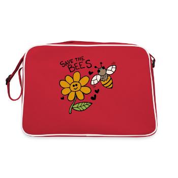 Sauvez les abeilles - Sac Retro - rouge/blanc - Dos