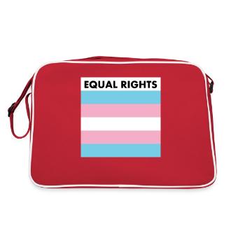 Equal rights - transgender flag - trans pride - Retro Bag - red/white - Back
