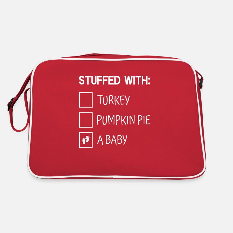 Stuffed with Turkey Pumpkin Pie A Baby Retro Tasche
