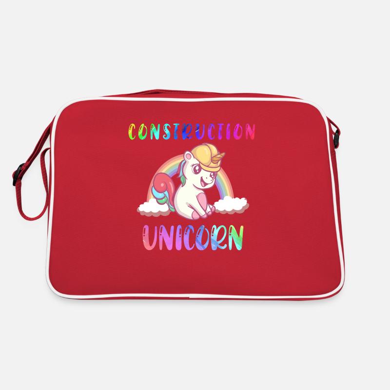 Excavator Construction Site Construction Worker Girl I Gift Retro Bag
