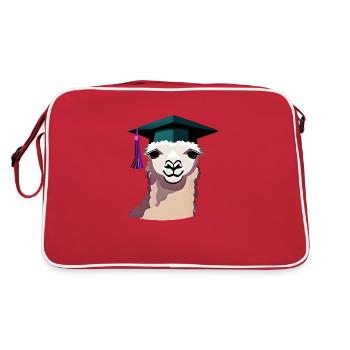 Baccalauréat diplômé en études alpaga Certificat de fin d’études - Sac Retro - rouge/blanc - Dos
