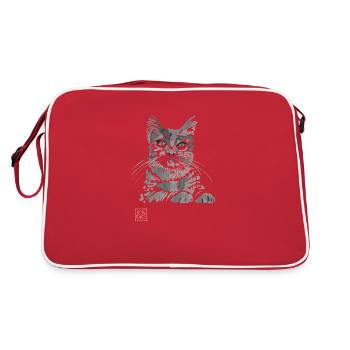 clyde on the roof - Sac Retro - rouge/blanc - Dos