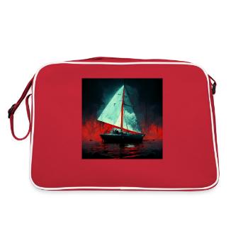 Le voilier de Psychopathe - Sac Retro - rouge/blanc - Dos