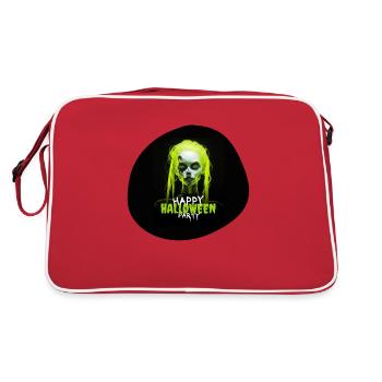Happy Halloween Party Ghost Fear Nightmare Spooky - Retro Bag - red/white - Back