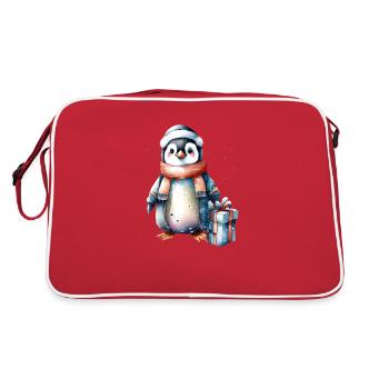 Pingouin Noël père Noël chapeau d’hiver Design - Sac Retro - rouge/blanc - Dos