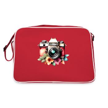 Photographer, Photographers, Funny, Photographing, Camera - Retro Bag - red/white - Back