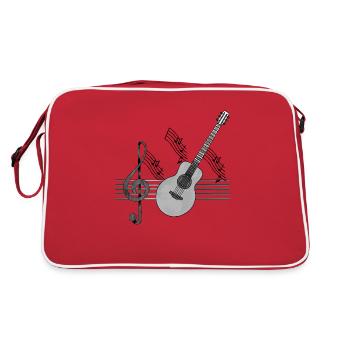 Guitare - Sac Retro - rouge/blanc - Dos