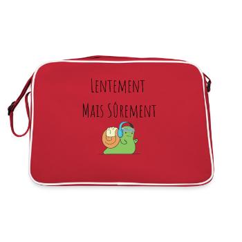 Lentement Mais sûrement - Escargot - Sac Retro - rouge/blanc - Dos