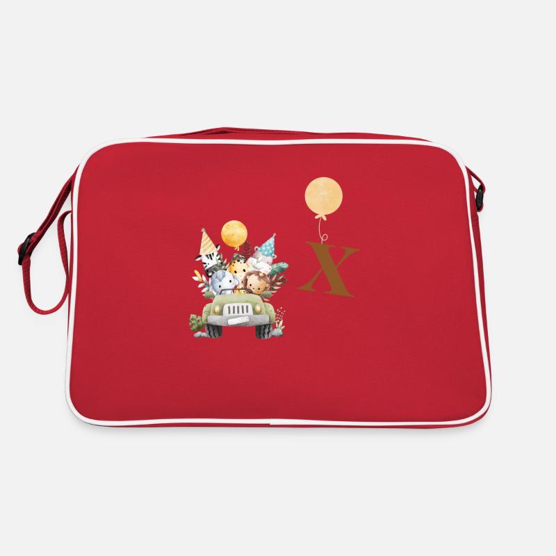 Buchstabe x Safari Retro Tasche