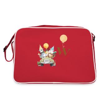 lettre w safari - Sac Retro - rouge/blanc - Dos