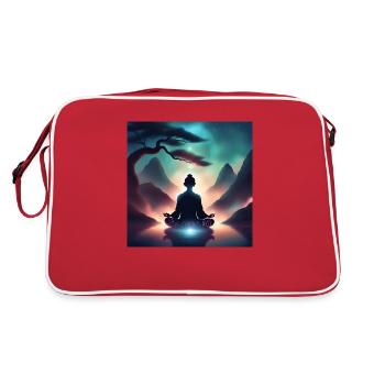 Zen wie ich - Retro Tasche - Rot/Weiß - Hinten