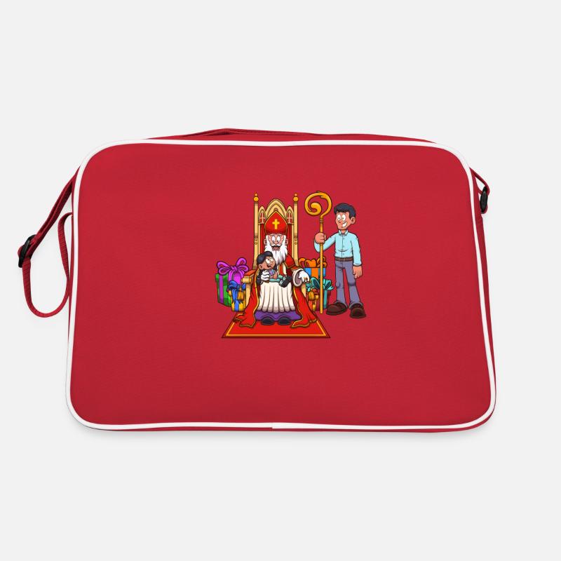 Saint Nicholas With Kid Retro Bag