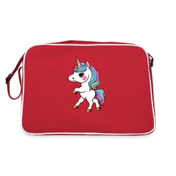 Licorne Créature Mythique Fille Licornes Créatures Mythiques - Sac Retro - rouge/blanc - Dos