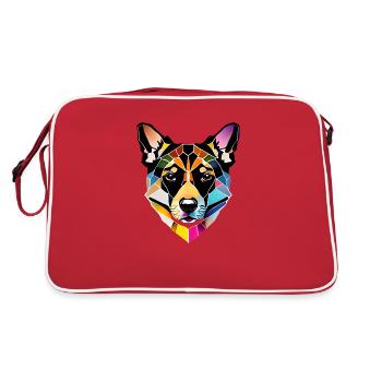 Chiens Chiot Chien Propriétaire Berger Allemand - Sac Retro - rouge/blanc - Dos